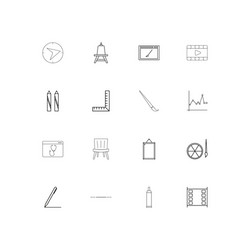 creative process and design simple linear icons vector image