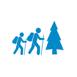 Forest tourists icon vector