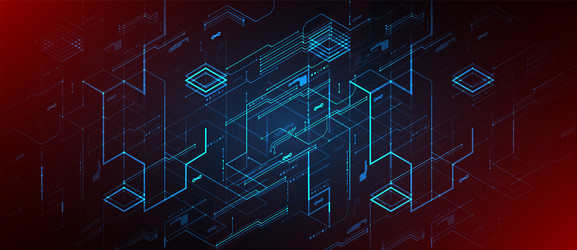 hi-tech digital technology and engineering theme vector image
