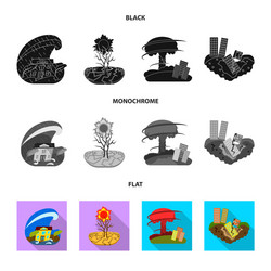 isolated object of weather and distress icon vector image