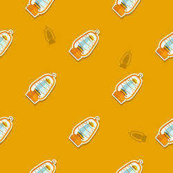 seamless pattern with lanterns vector image