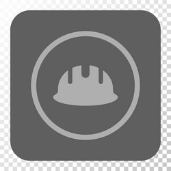 builder hardhat rounded square button vector image