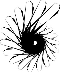 geometric circular spiral abstract angular edgy vector image