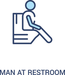 man at restroom concept 2 colored icon simple vector image