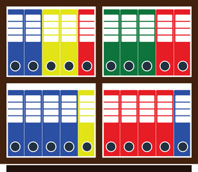 Office cabinet with folders icon vector