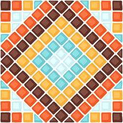 ancient mosaic tile pattern decorative antique vector