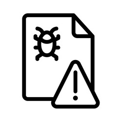 bug detector report alert warning single isolated vector image