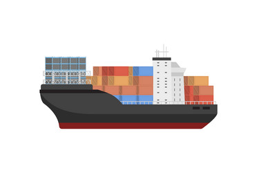 Container ship icon Royalty Free Vector Image - VectorStock