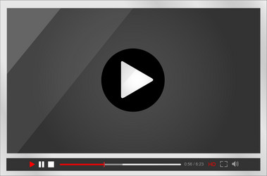 Minimalist Video Player Interface vector image