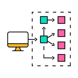 serverless architecture software icon color vector image