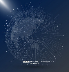 World map point line composition representing vector