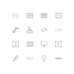 Electrical linear thin icons set outlined simple vector