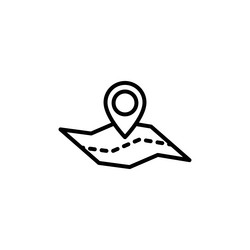 geographic map icon ideal for navigation vector image