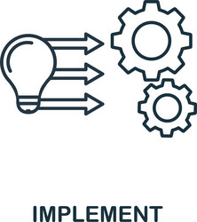 Implement Icon - Thin Line Style vector image