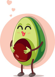 Pregnant avocado cartoon vector