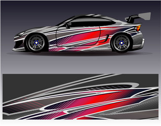 Racing Stripe Car Wrap Vector Image