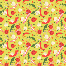 seamless pattern with food slices design elements vector