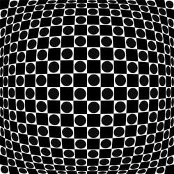 spherical globe circular distort effect pattern vector image