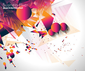 abstract background with shapes explosion vector image