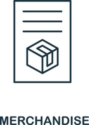 merchandise line icon thin style element from vector image
