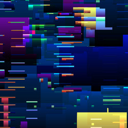 abstract glitch background with colorful pixel vector image