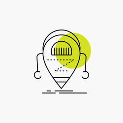 android beta droid robot technology line icon vector image
