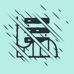 black server data web hosting icon isolated vector image
