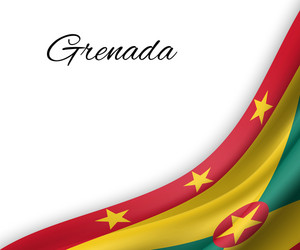 Grenada Flag on White Background vector image