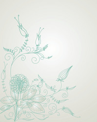 retro floral background Vector Image