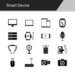 smart device icons design for presentation vector image