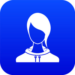 Woman icon digital blue vector