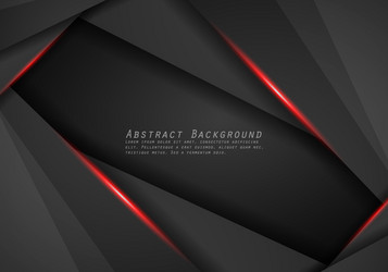 Abstract metallic red black frame layout modern vector