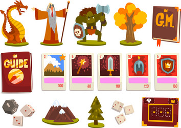 Fantasy Magic Game Elements vector image