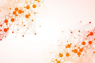 hexagonal abstract background big data vector image