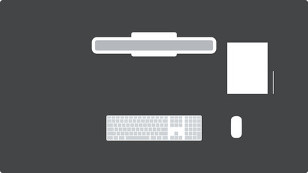 Office table top view icon vector