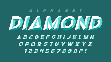 original characters design chisel alphabet style vector image
