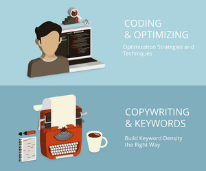 SEO Content & Coding Strategy vector image