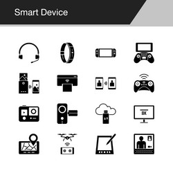 smart device icons design for presentation vector image