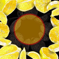 square template of banner with a circle for text vector image