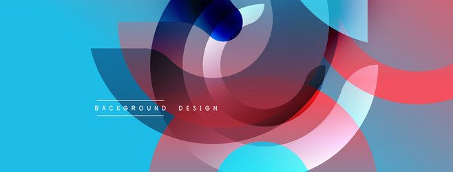 abstract colorful design overlapping circles vector image