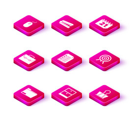 set document folder archive papers drawer vector image