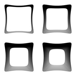 set of lines textured frames vector image