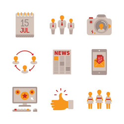 set of social networking icons and concepts vector image