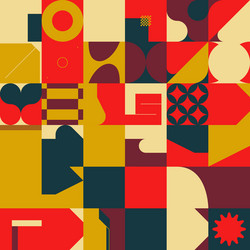square abstract pattern design vector image