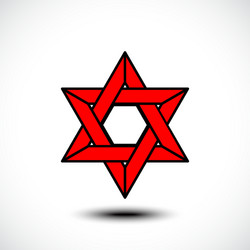 star of david abstract design element vector image