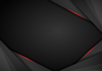 abstract metallic red black frame layout design vector image