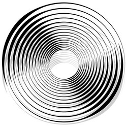 abstract monochrome spiral vortex with radial vector image