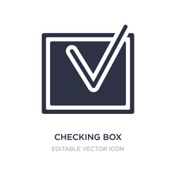 checking box with a checkmark icon on white vector