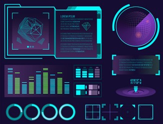 Dynamic Tech Interface - Hologram vector image