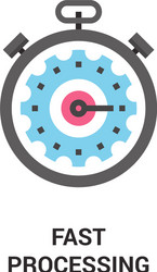 Fast Processing Icon - Speed & Efficiency vector image